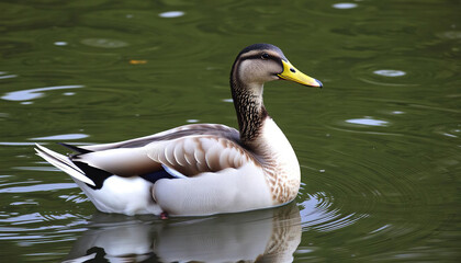 Duck Enjoying a Sunny Day in the Pond