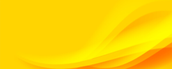 Wall Mural - yellow abstract background with overlapping wavy line shapes