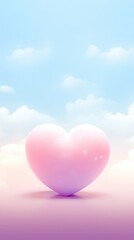 Canvas Print - Hug heart balloon tranquility sunlight.