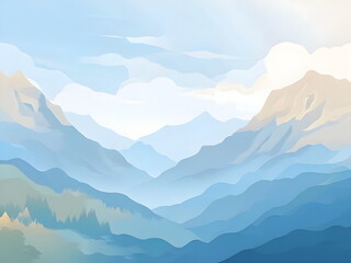 Poster - mountain landscape