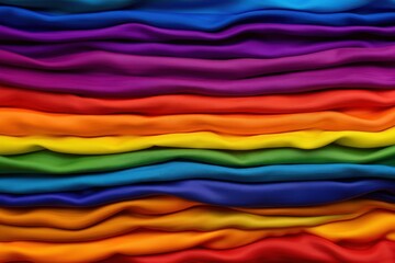 Canvas Print - Rainbow textile velvet silk dye.