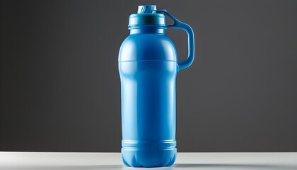 Wall Mural - ergonomic blue plastic water bottle featuring a convenient handle