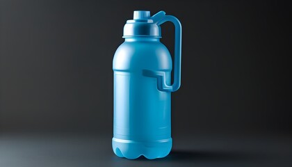 Wall Mural - ergonomic blue plastic water bottle featuring a convenient handle