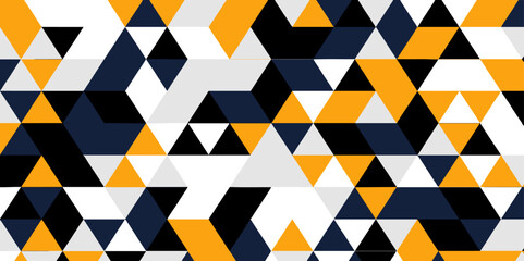 Fototapete - Abstract colorful Seamless triangular pattern background. Pattern with random colored Diamonds Generative Art background Art, Multi Colored, Party Social Event Vector design and modern art template.	
