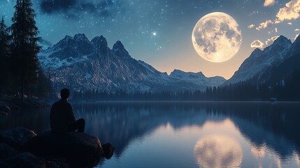 Beautiful moon landscape