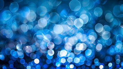Wall Mural - abstract blue defocused bokeh background