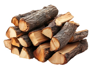 a pile of wood logs