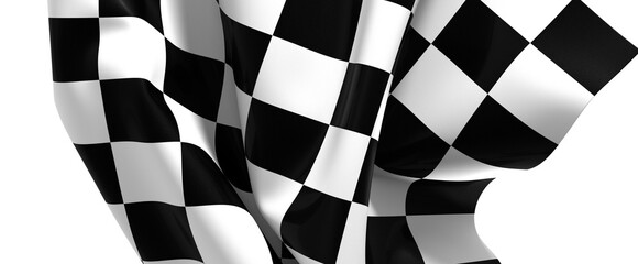 Wall Mural - The checkered flag waves signifying victory and the thrill of the finish line