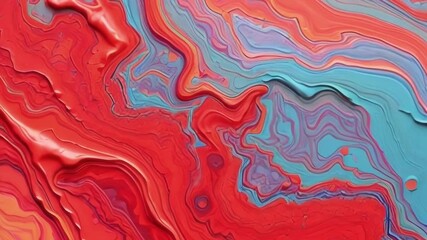 Fototapete - Animation of bright red and blue strokes creating a textured abstract background with an emphasis on volume and movement