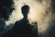 © Guy - silhouette of a person and smoke around
