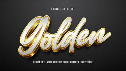 Poster - golden text effect, shiny text style effect