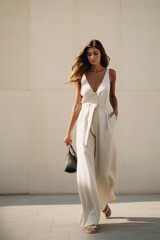Wall Mural - fashion walking dress adult.