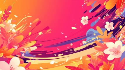Poster - Fresh flyer style background design template featuring a vibrant and artistic vector illustration