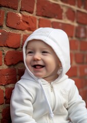 Canvas Print - Hoodie portrait brick baby.