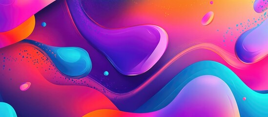 Poster - Background design with abstract shapes and vibrant colors creating a dynamic and energetic atmosphere