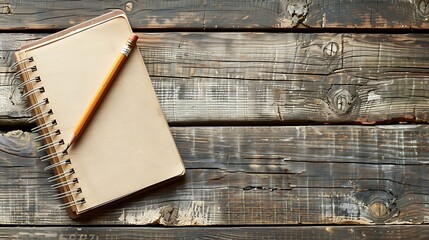 An aged, weathered book with a worn leather cover and yellowed pages, lying open on a rustic wooden surface. 