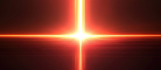 Abstract Glowing Red And Orange Energetic Laser Beam Background