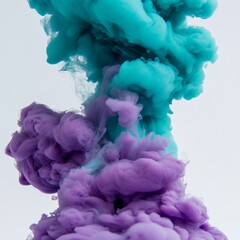 Poster - Transparent png of violet smoke and purple clouds.