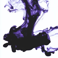 Poster - An abstract violet smoke image on a transparent background surrounded by purple clouds.