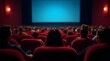 © SkyRebeL - Captivated Audience Awaits the Silver Screen: A packed cinema awaits the start of a film, the anticipation palpable in the air.