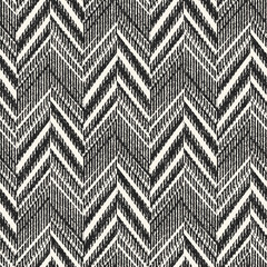 Sticker - Monochrome Grain Striped Herringbone Pattern