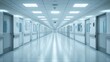 © Luba - Sterile Medical Corridor Featuring White Tile Walls