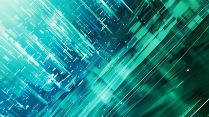 Aufkleber - Green blue and turquoise abstract technological futuristic new age themed background