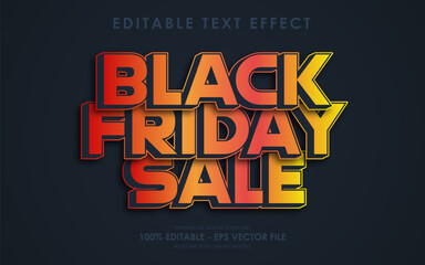 Editable black friday sale text effect