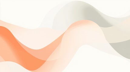 Poster - Abstract waves in soft pastel colors create a serene composition ideal for modern decor or digital backgrounds