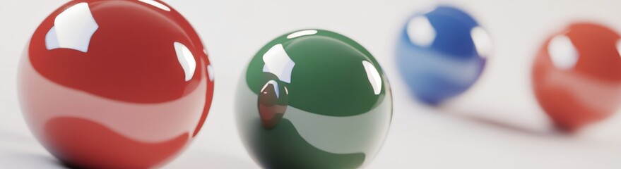 Aufkleber - An image of colored spherical spheres on a white background