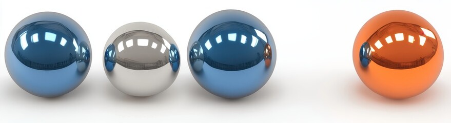 Aufkleber - In various colors, glossy spheres are arranged on a white background