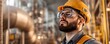 © doraclub - Technician Monitoring Air Sensors in Factory for Sustainable Industrial Practices