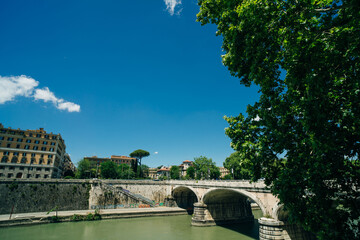 The Tiber river in Rome, Italy - may 2 2024