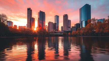 Wall Mural - skyline in the city