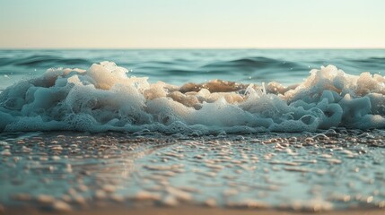 Canvas Print - The ocean is a summer paradise. Envision a day at the beach, with the rhythmic sound of waves crashing and the salty sea air invigorating your senses.