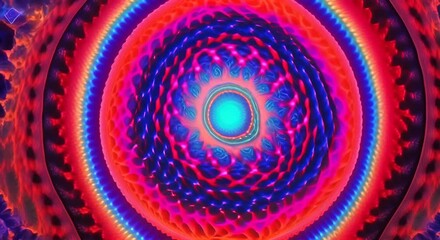 Wall Mural - 3d kaleidoscope mandala abstract background of trippy art psychedelic trance to open third eye with 