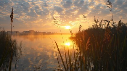 Wall Mural - the role of sunrise in nature's daily rhythm: from plants to animals