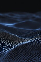 Aufkleber - Data stream illustration in 3D with dots and weave lines. Abstract background.