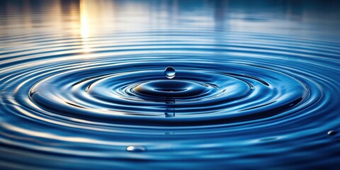 Poster - Ripples spreading on the surface of water , splash, ripple, water, surface, liquid, movement, tranquil, nature, abstract