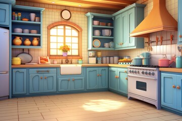 Wall Mural - Kitchen appliance oven architecture.