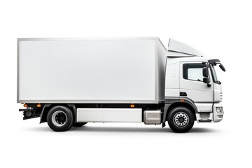 Wall Mural - White lorry vehicle truck van.