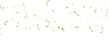 © Ahmad Araf - Abstract golden confetti falling down bokeh glitter and zigzag ribbon on transparent background. Design for holyday and celebration background. Vector illustration.