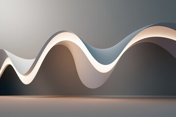 Canvas Print - 3D Abstract Light Wave Backdrop for Contemporary Design