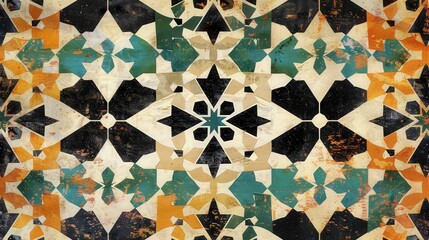 Poster - This Arabic pattern features a blend of traditional geometric shapes and modern design elements.