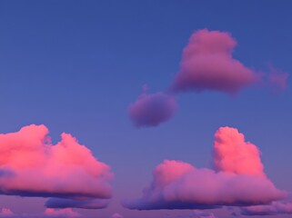 Aufkleber - This black and white wallpaper has a pink neon cloud floating on a dark blue background. It is mystifying.
