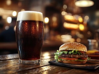 Wall Mural - Burger and Beer