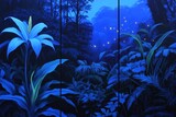 Three enchanting paintings illuminated by mysticism depict forest scenes