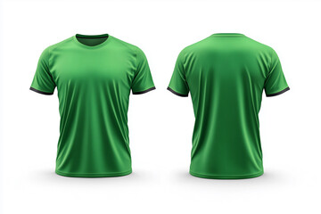 Poster - green jersey template for team club, jersey sport, front and back, Tshirt mockup sports jersey template design for football soccer, racing, gaming, sports jersey