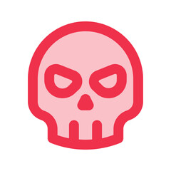 Canvas Print - skull outline fill icon