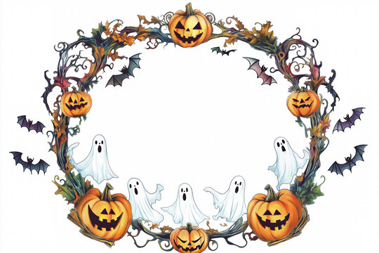 Halloween Party invitation card background with copy space
